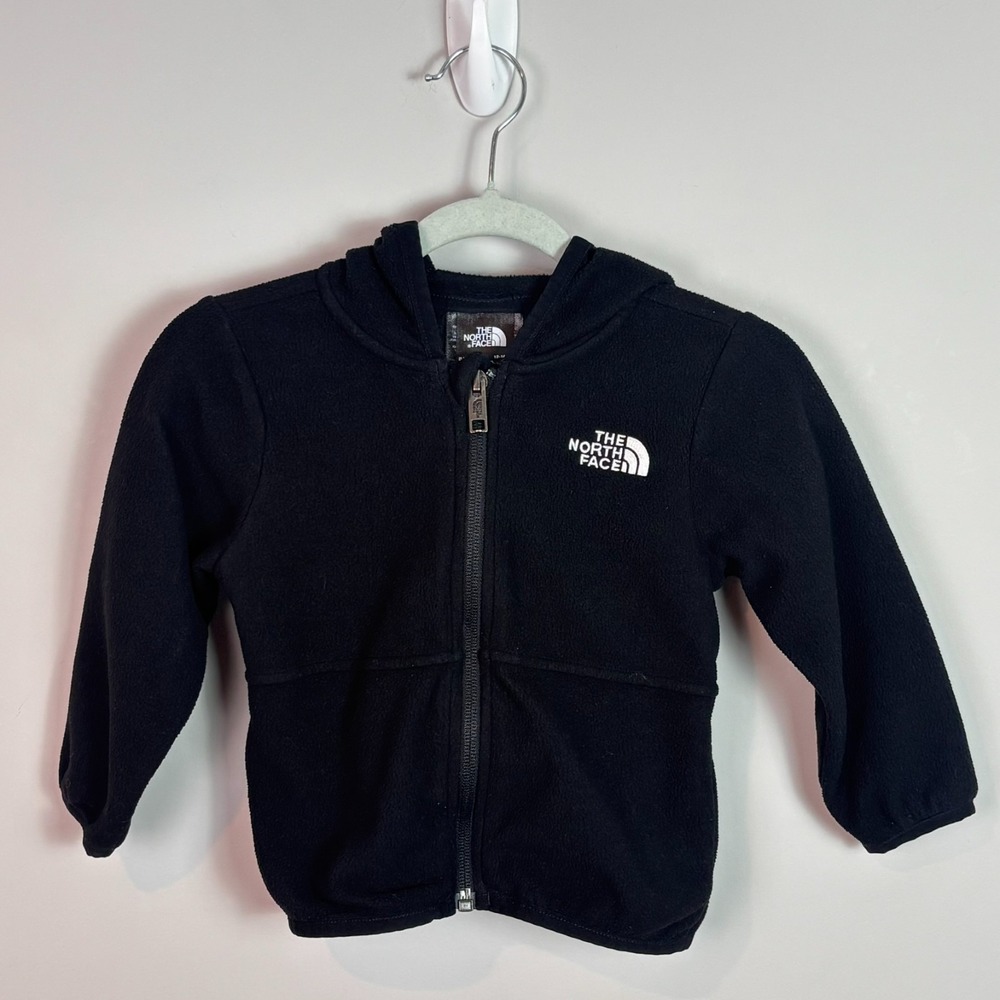 The North Face Baby Black Glacier Fleece Zip Hoodie 12-18 Months Outdoors Fall